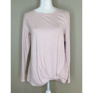 NWT MAX & MIA Striped Long Sleeve Pullover Top XS
